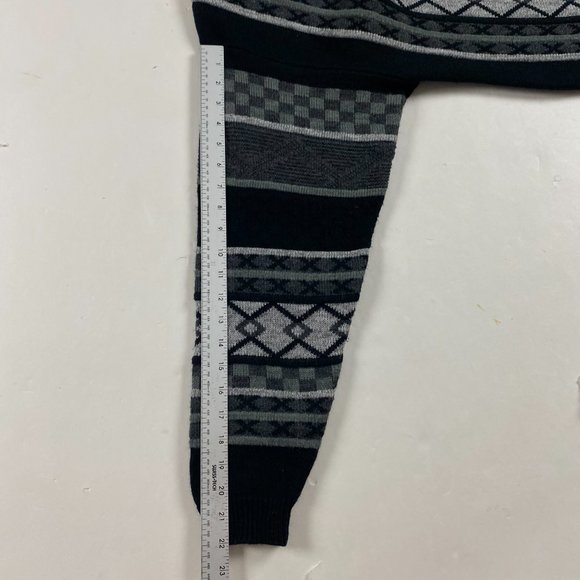 Vintage Porto Bello Textured Cardigan Sweater Mens Medium Biggie Cosby Grunge 3D - Picture 9 of 10